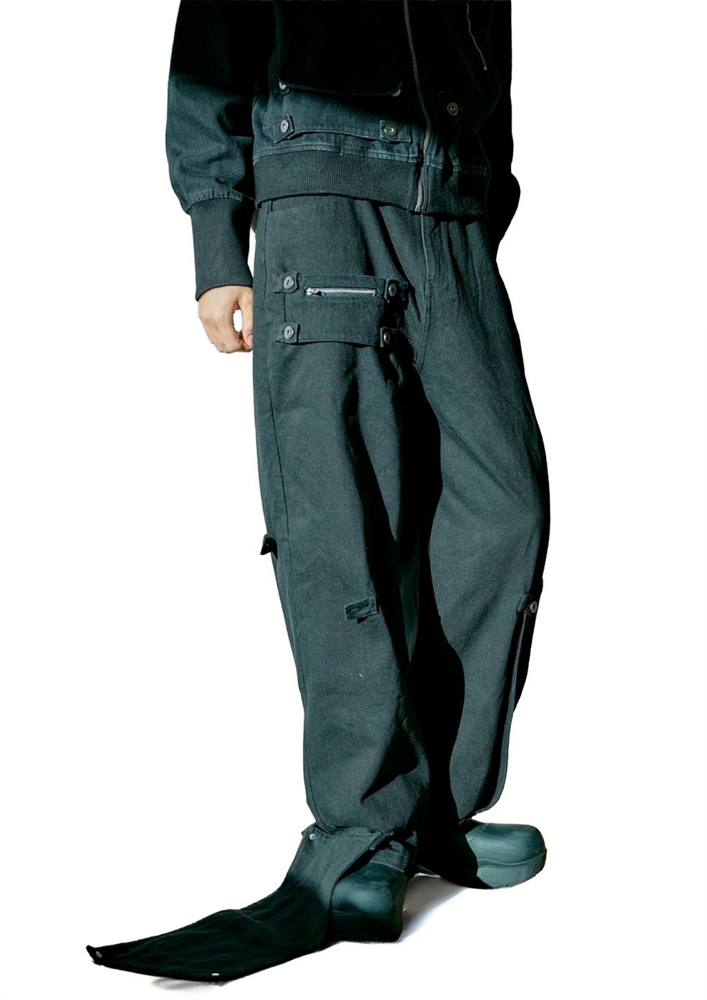 Convertible Pocket Denim Pants