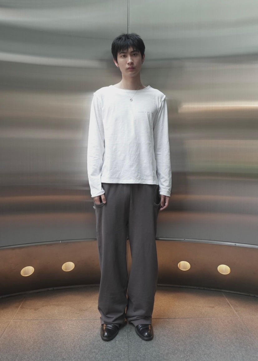 TROUSERS-03/STONE GREY