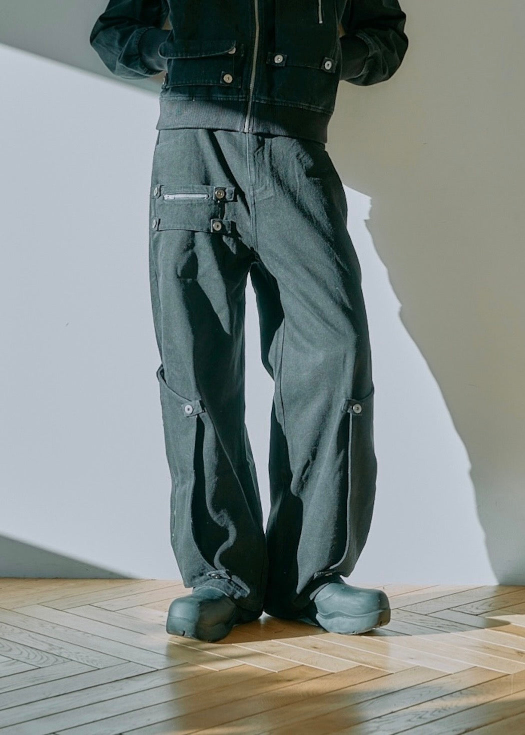 Convertible Pocket Denim Pants
