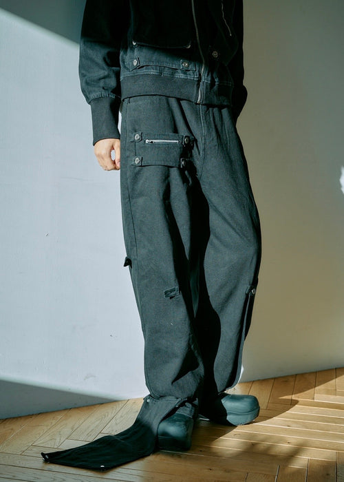 Convertible Pocket Denim Pants