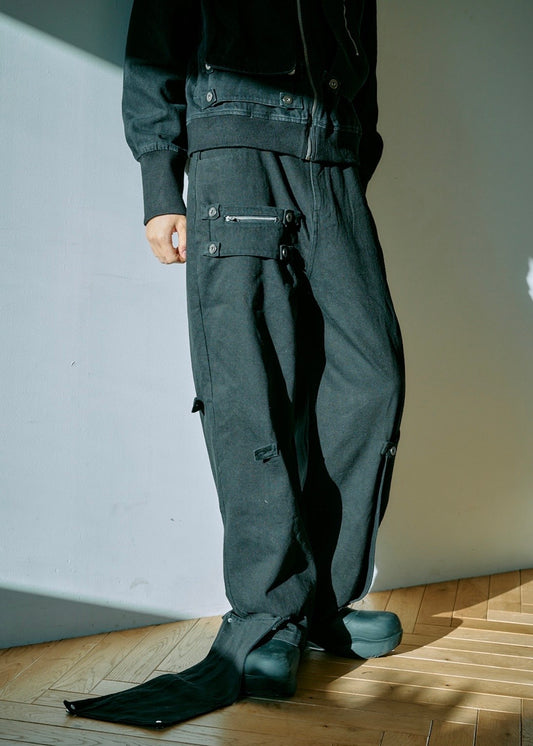 Convertible Pocket Denim Pants