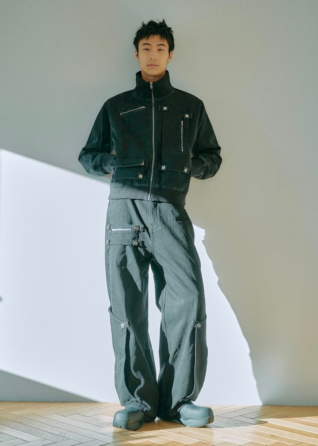 Convertible Pocket Denim Pants