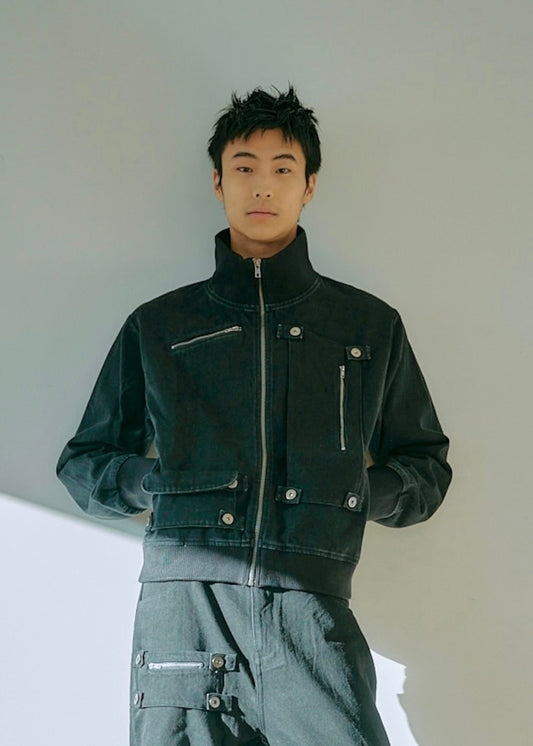 Convertible Pocket Denim Jacket
