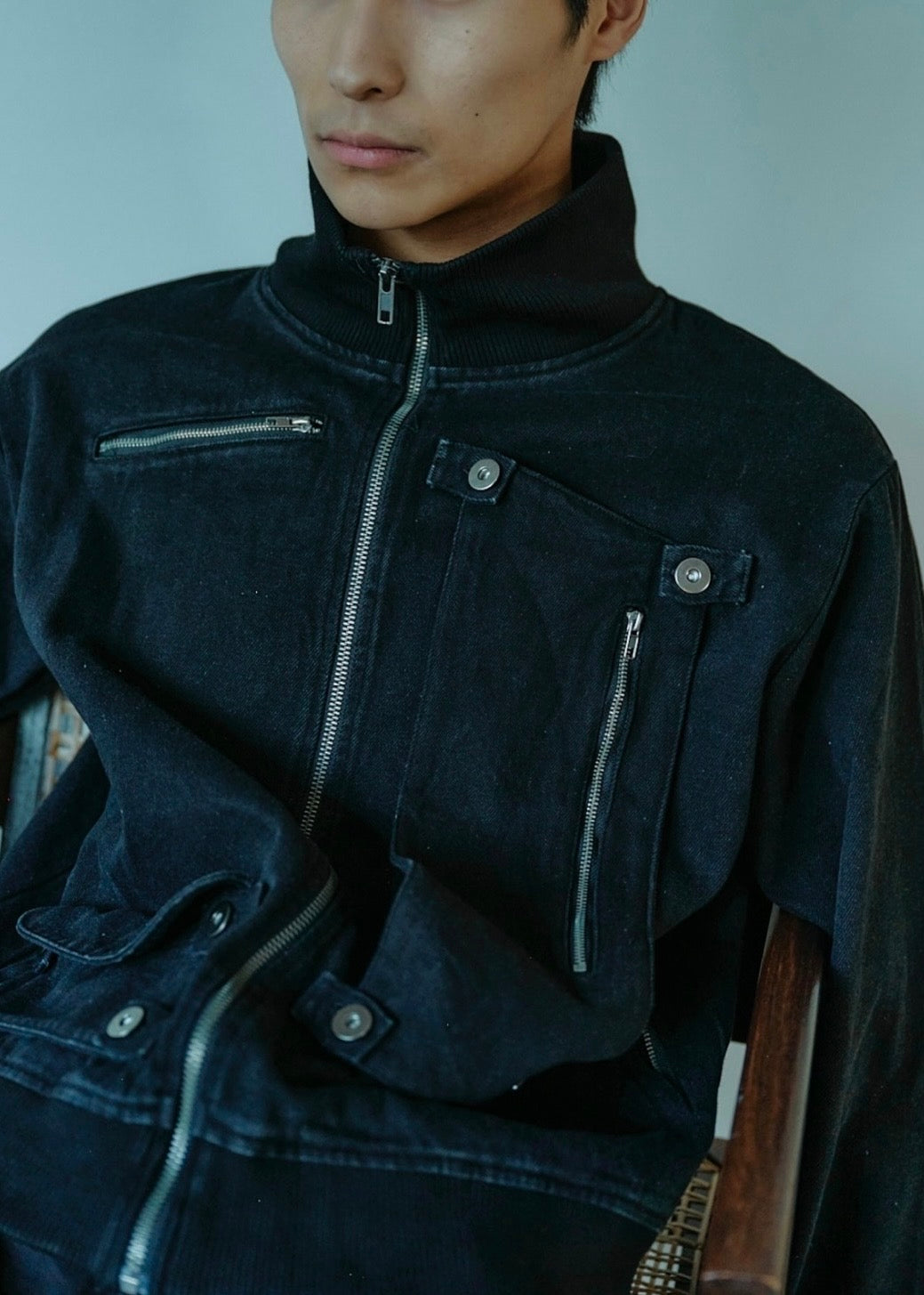 Convertible Pocket Denim Jacket