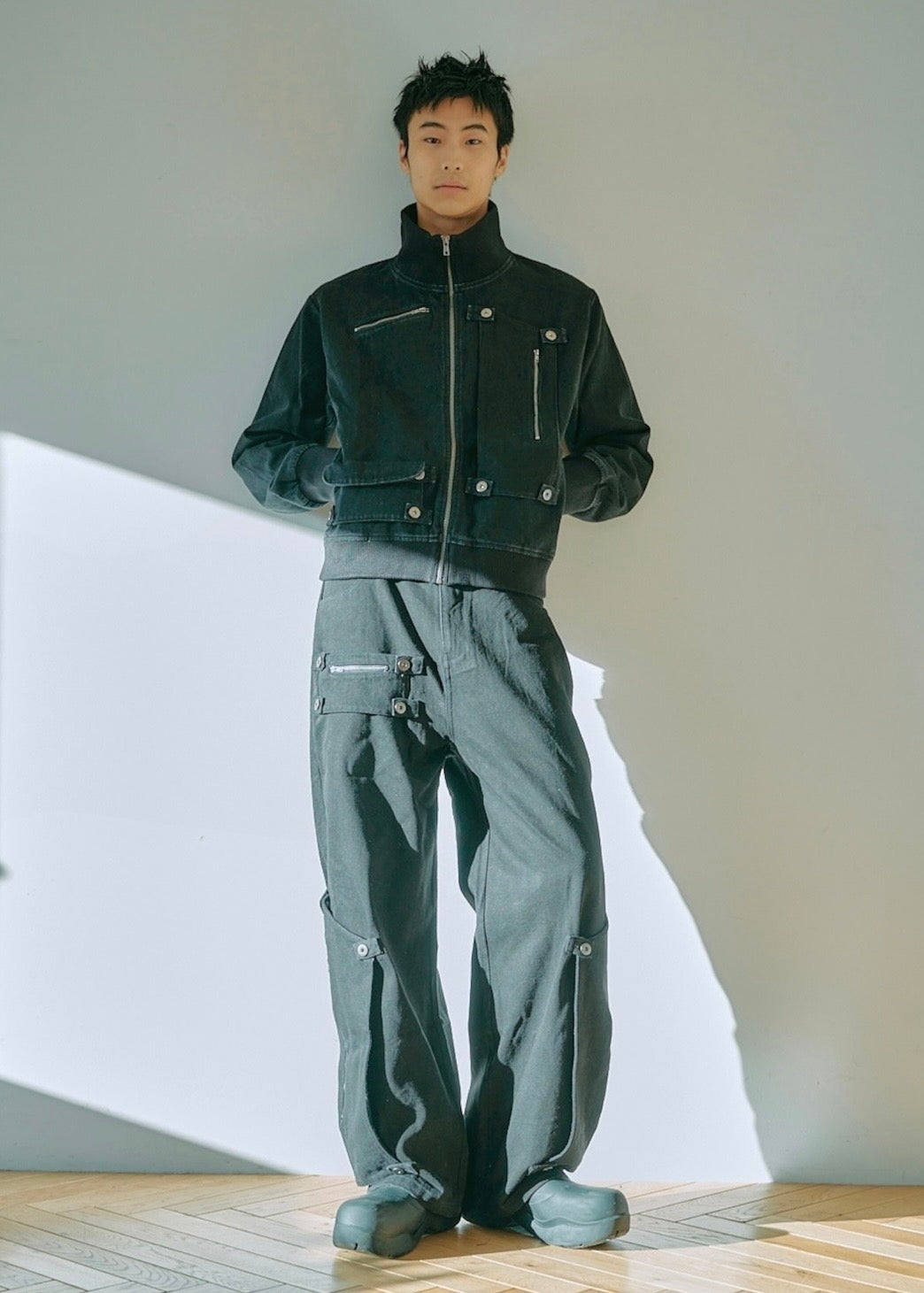 Convertible Pocket Denim Jacket